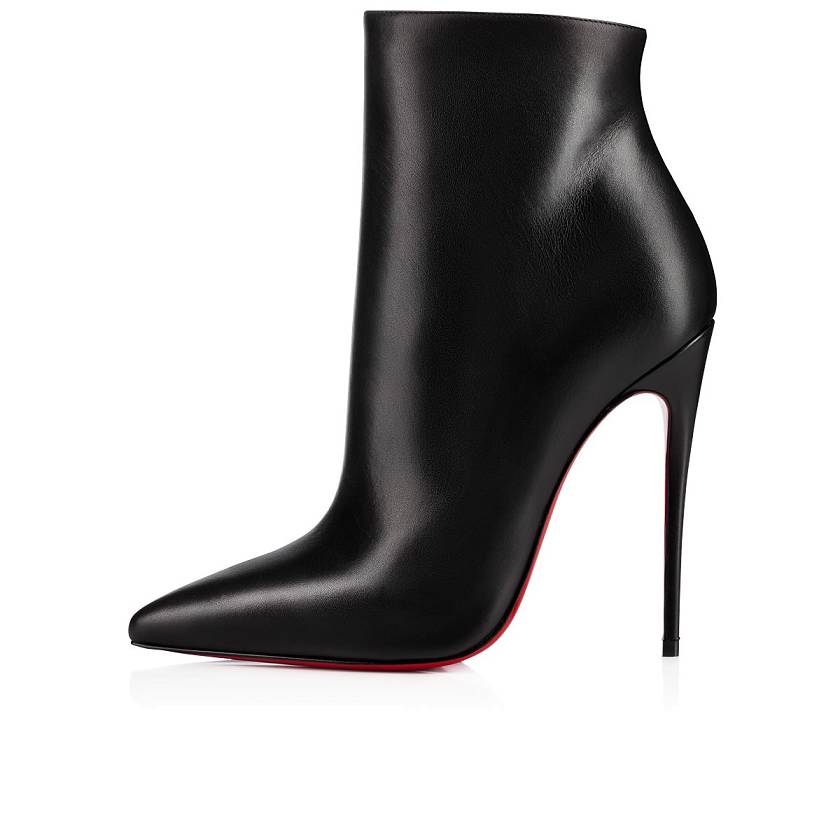 Women's Christian Louboutin So Kate Booty 100mm Leather Ankle Boots - Black [1039-752]